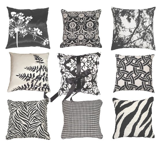 Trend Alert: Black & White Decorative Pillows decor trends