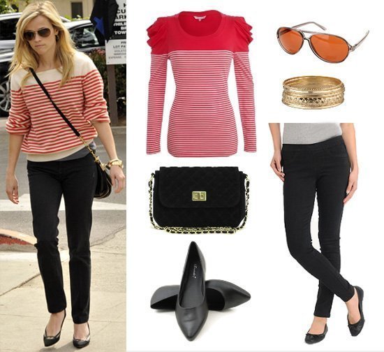 Get Her Style: Reese Witherspoons 6 Piece Outfit for Less Than $90!   celebrity trends 
