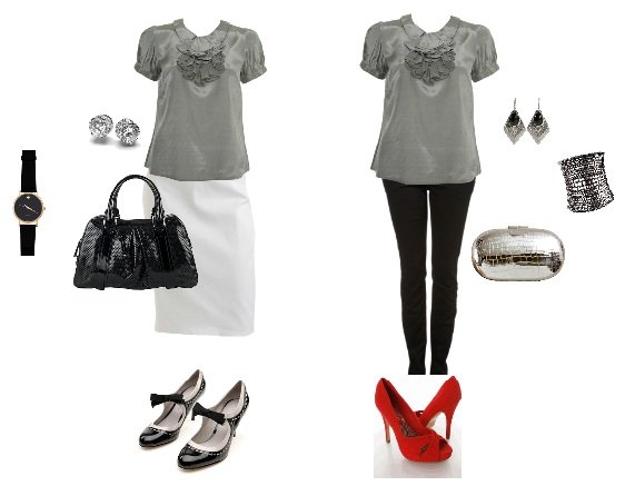Versatile Tops - 1 Blouse, 2 Outfits
