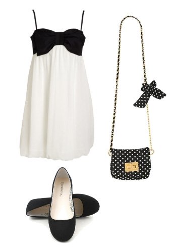 cheap black and white dress outfit