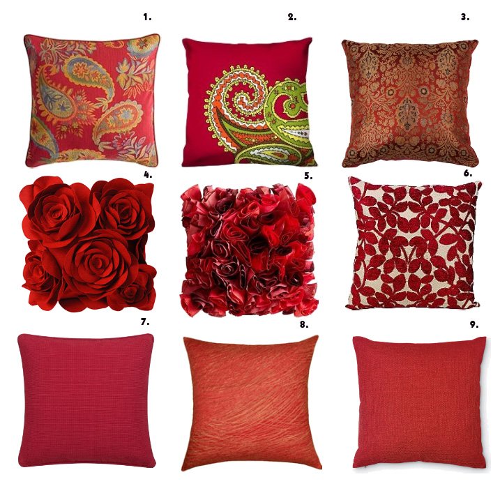 Shopping Time: Red Pillows! - How To Be Trendy