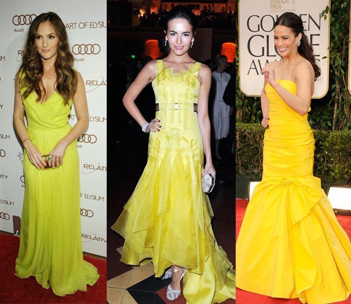 Celebrity Trends: Yellow Evening Dresses