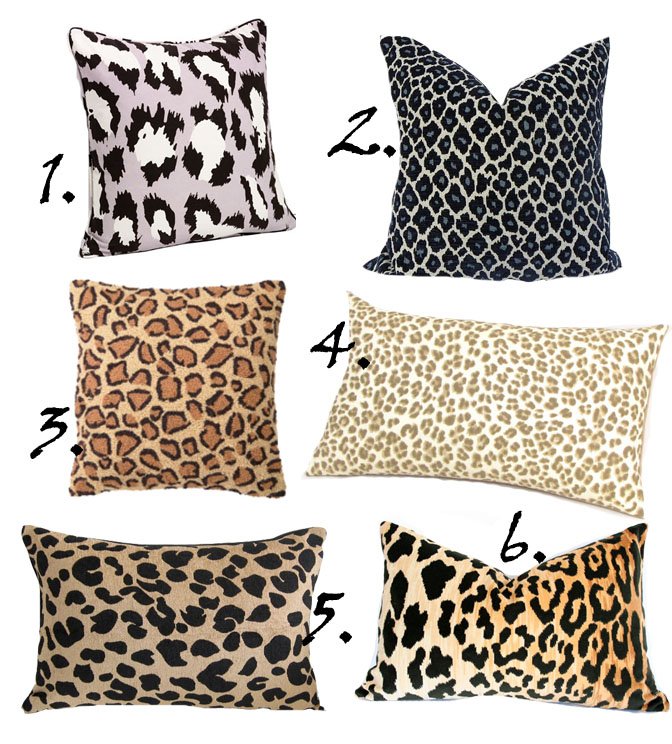 leopard print decorative pillows Leopard Print Pillows