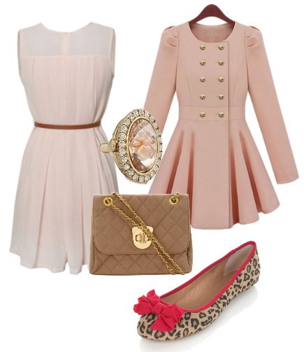 5 Piece Look for $170: Pink Dust, Cream and Leopard   fashion trends daily outfits 