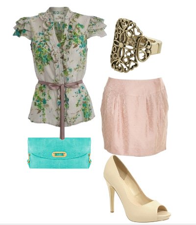 Daily Look Romantic Florals, Pink and Turquoise