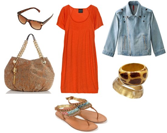 how to wear orange dress