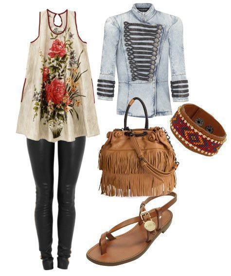 edgy and bohemian outfit