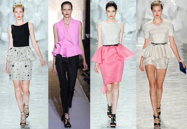 peplum for spring 2012