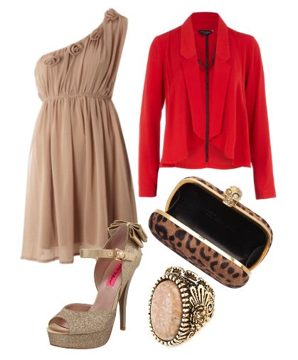 red with cheetah print