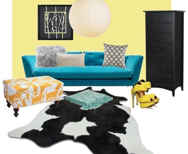turquoise works with yellow