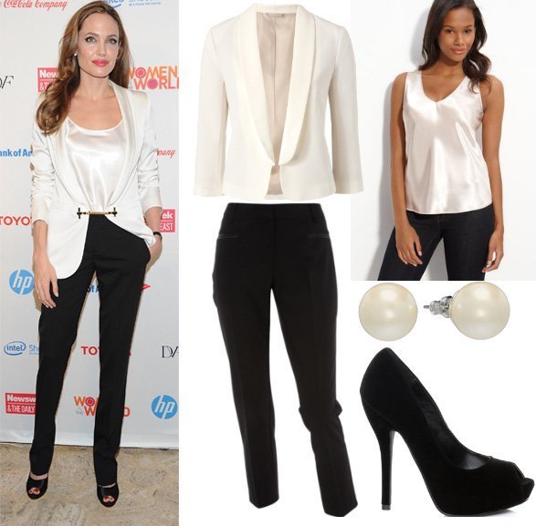 Angelina Jolie's Black & White Outfit