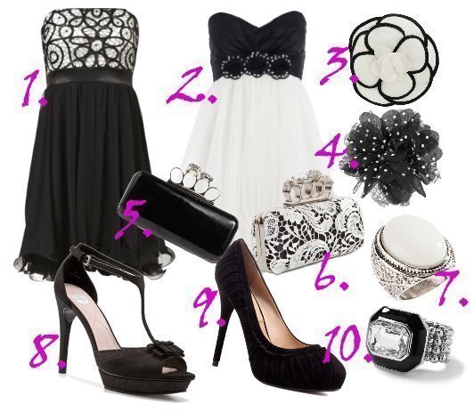 black and white prom