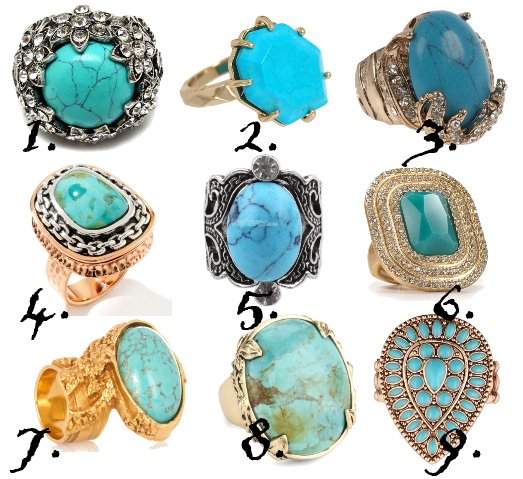 cheap turquoise rings
