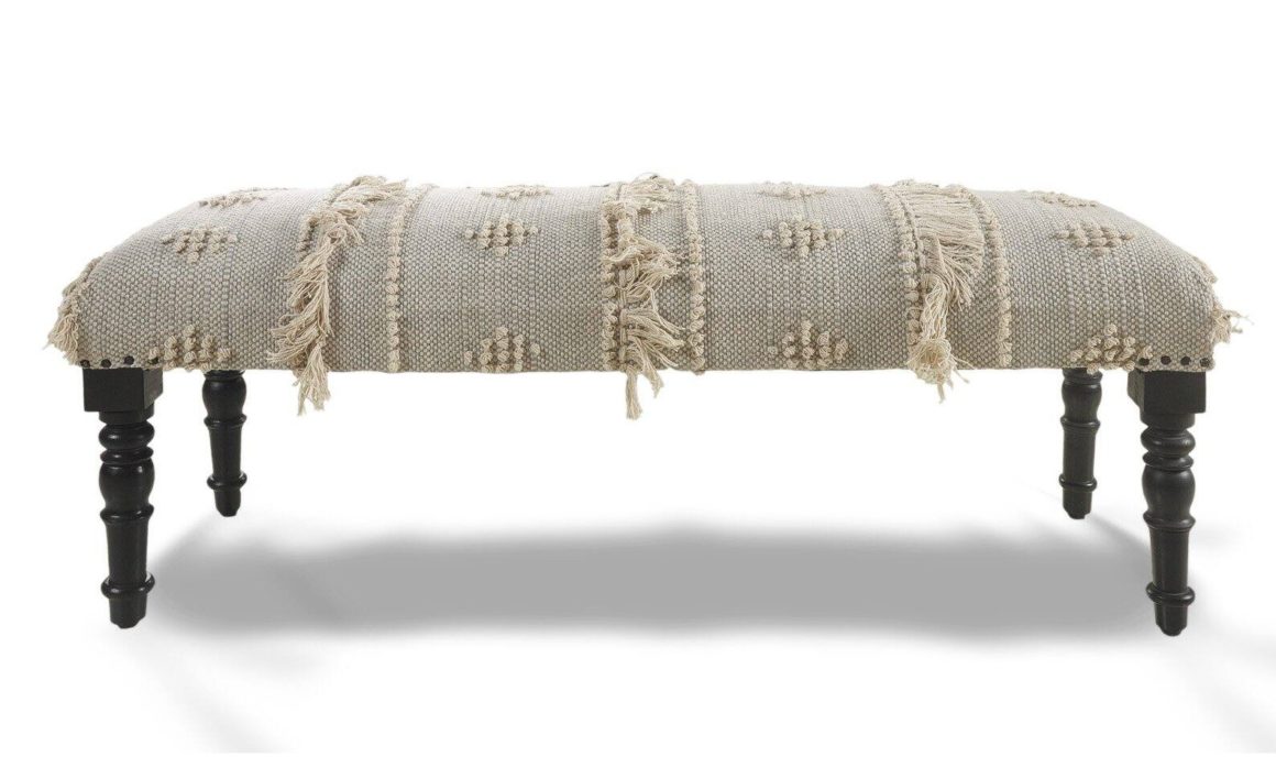 Get the Look: Eclectic Hallway Decor 21 Embroidered-Fringe-Indoor-Bench