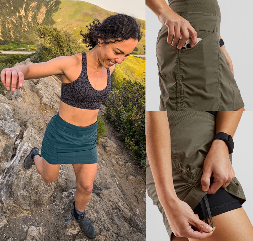 Womens Hiking Skirt, Skort