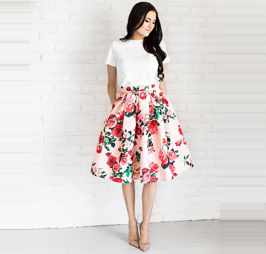 Floral dresses and skirts