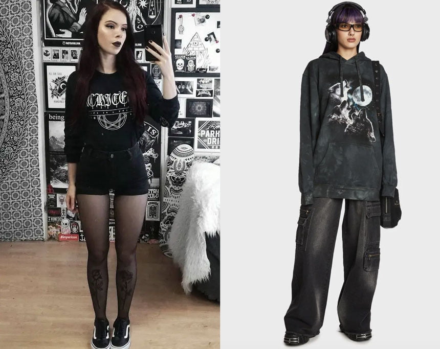 Grunge Aesthetic Black Clothes