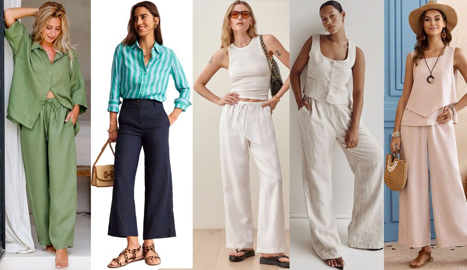 How to Style Wide Leg Linen Pants @ziliottodesign 