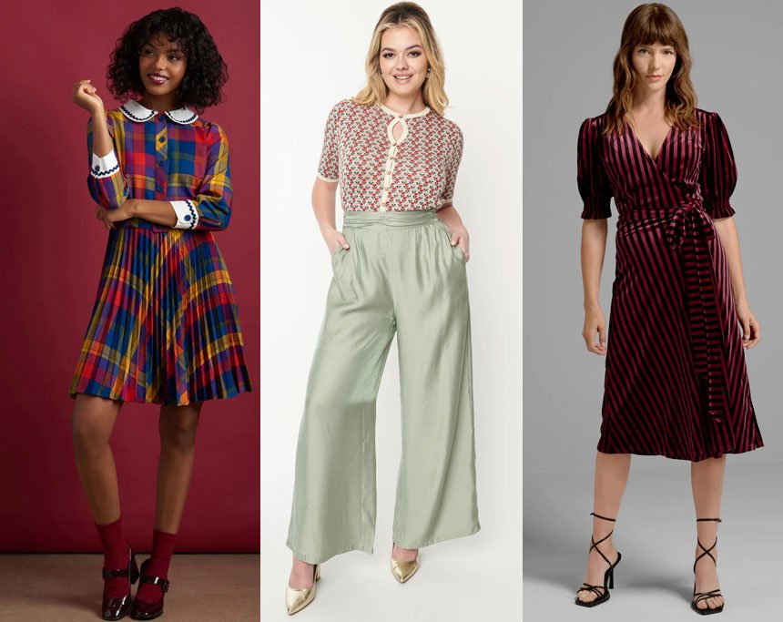 Vintage Aesthetic - Pleated Skirt, Pant, Dress