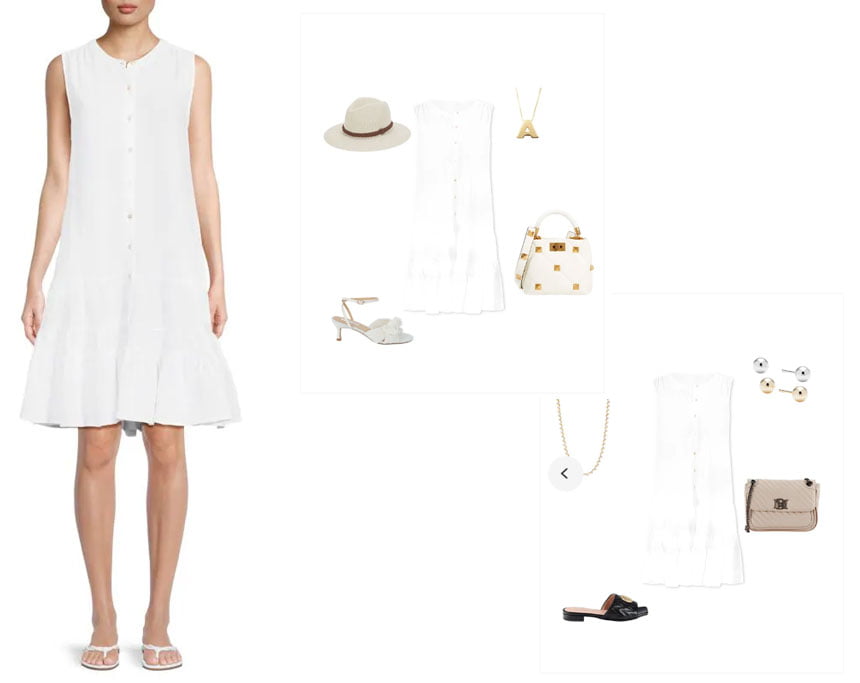 White Drop Waist Dress