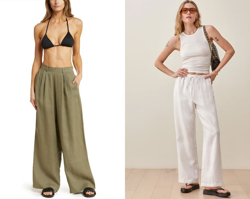 How to Style Wide Leg Linen Pants
